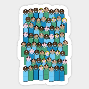 peg people doctors Sticker